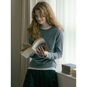 [wool 100] 151 pastel knit (d/gray)