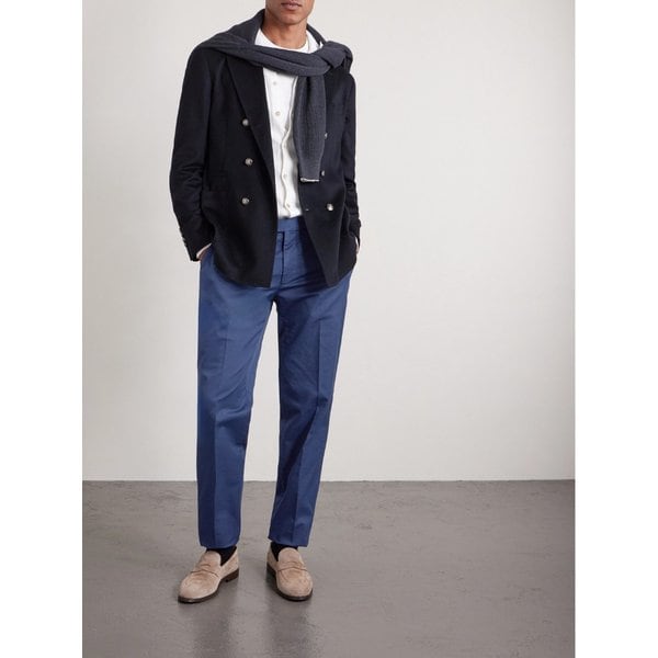 브루넬로쿠치넬리 슬림핏 스트레치 코튼 트윌 팬츠 46376663163000259