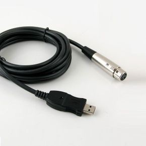 USB 컨버터 마이크 헤드폰 캐논 F XLR Canon mic 3P