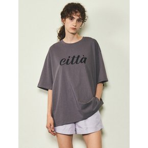 Signature Logo Overfit T-shirt(Hot Summer)_CTT331(Charcoal)