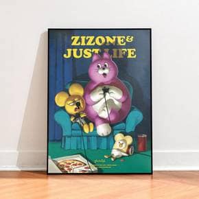 [무케] 지존 ZIZONE_포스터 50X70 아메리칸 빈티지 무드 카툰 포스터 시리즈