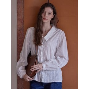 EYELET FLOWER PUNCHING BLOUSE