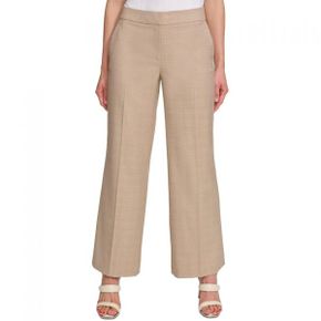 5326585 DKNY Womens High Waist Window Pane Wide Leg Pants