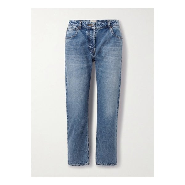 리아코 크롭 미드라이즈 스트레이트 진 미드 데님 46376663162871827