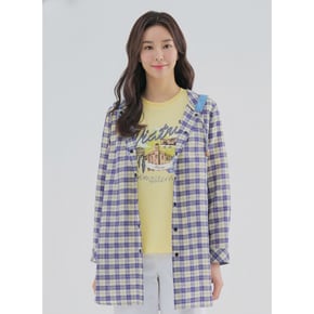 여성 체크 장기장 후드 블라우스 ALBLM3211 604 G_P364710638
