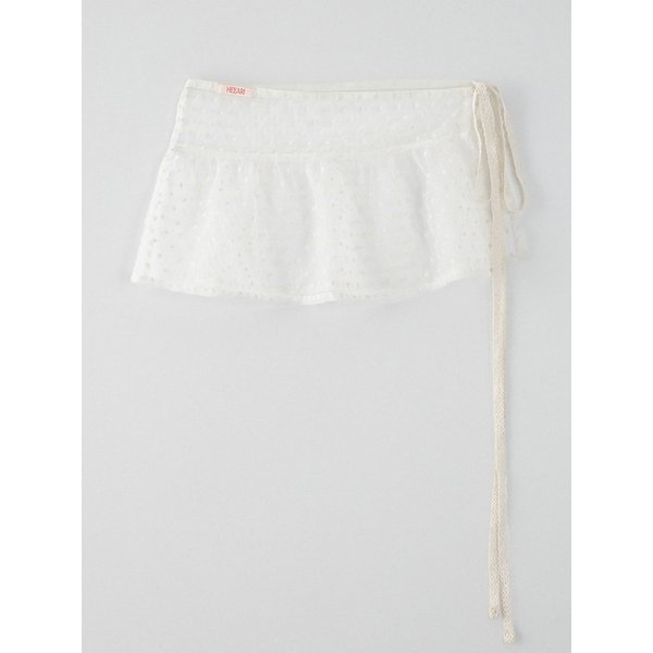 Iris Layered Wrap Skirt_Ivory