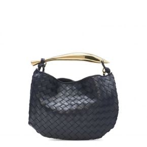 우먼 Bottega Veneta 스몰 Sardine 인트레치아토 레더 탑핸들백 핸드백 백 가방 Space/ Brass 92