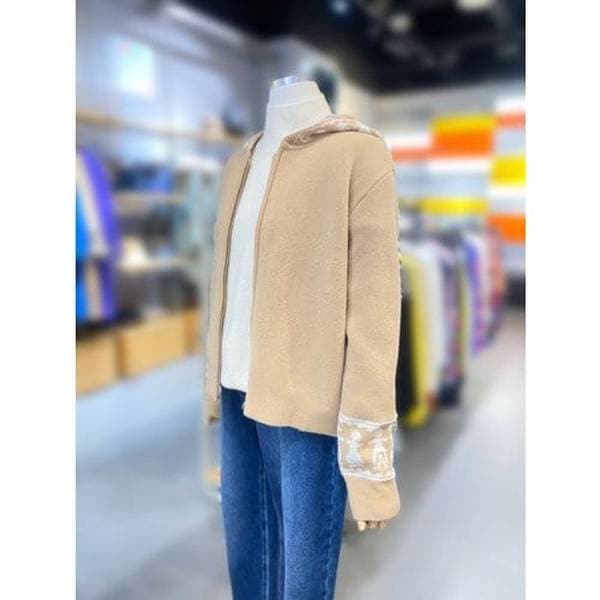 [여주점] 자카드 니트후드 집업가디건 (BAKC60361)