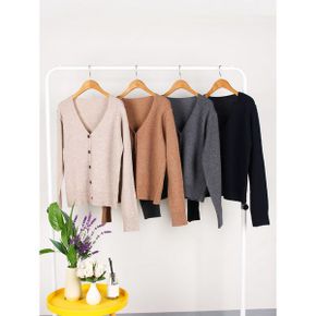 브루Y 브이넥 니트 가디건_P375542288