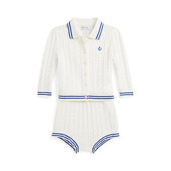 폴로 랄프 로렌 랄프 로렌 베이비 여아 미니 케이블 코튼 카디건 앤 블루머(CWPO2STF9S20044100)