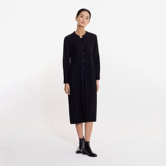 신세계라이브쇼핑 [플리츠미] 크레이프 플레어 버튼 원피스_PPOPW325005