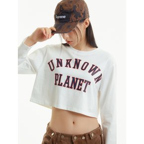 바시티 로고 크롭티 화이트 _VARSITY LOGO CROP TEE WHITE