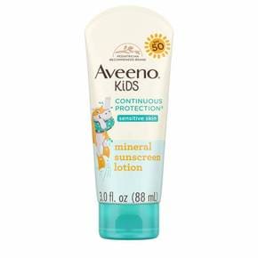 아비노 키즈 센서티브 미네랄 선크림 SPF50 Aveeno Kids Sunscreen 3oz(88ml)