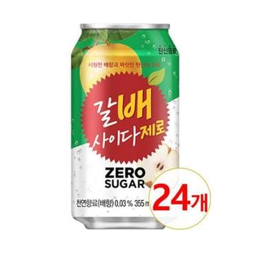  해태음료 갈배 사이다 제로 355ml x 24캔 / 갈아만든배 배주스 배음료