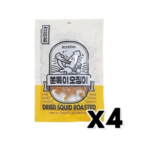 맛나건어상회 쫀득이오징어 안주간식 30g x 4개