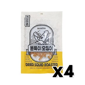 맛나건어상회 쫀득이오징어 안주간식 30g x 4개