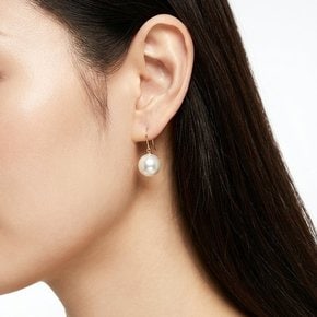 14k 12mm 진주 후크 귀걸이 OPPE0188