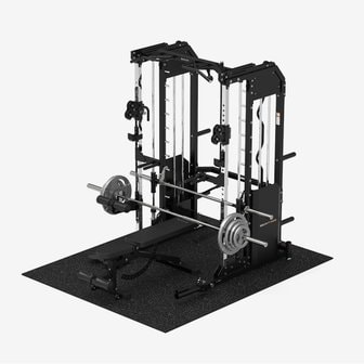 이고진 스미스머신 6822SM 풀세트 가정용 홈짐 헬스기구 멀티랙 파워랙 듀얼풀리 120kg 블럭 포함