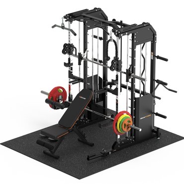 이고진 스미스머신 6822SM 풀세트 가정용 홈짐 헬스기구 멀티랙 파워랙 듀얼풀리 120kg 블럭 포함