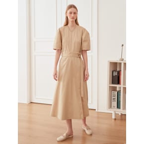 [LINE] D Ring Button Wrap Dress