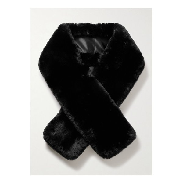 인조 퍼 스카프 블랙 1647597339272705