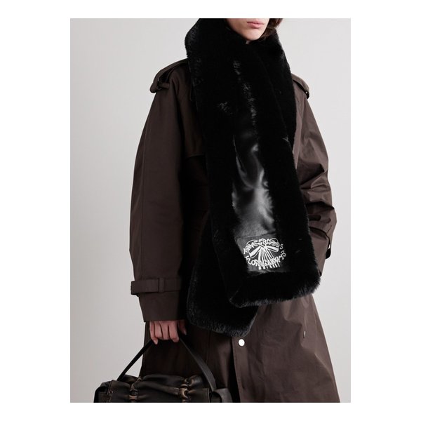 인조 퍼 스카프 블랙 1647597339272705