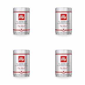 일리 클래시코 미디엄 로스트 홀빈 원두 커피 Illy Whole Bean Classico Coffee 250g 4개