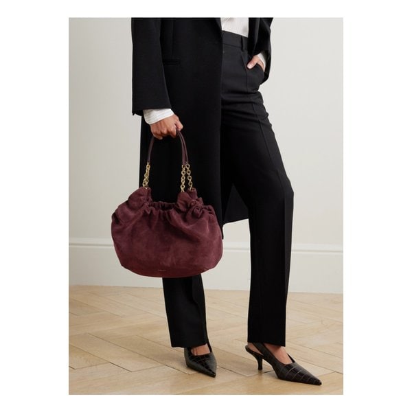 드멜리어 마이애미 스웨이드 숄더 백 버건디 46376663162913564