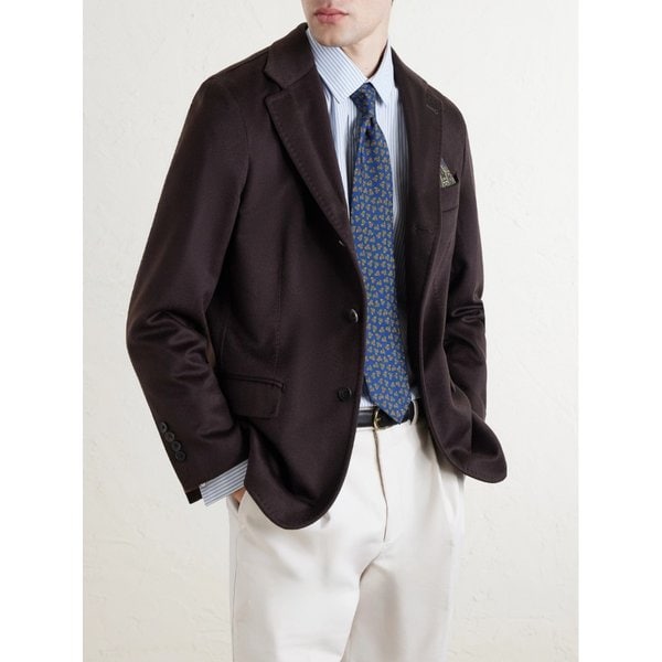 루비나찌 9cm 프린트 실크 트윌 넥타이 46376663163091861