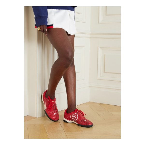 토탈 90 Se 자수 스네이크 이펙트 가죽 스니커즈 레드 46376663162863073