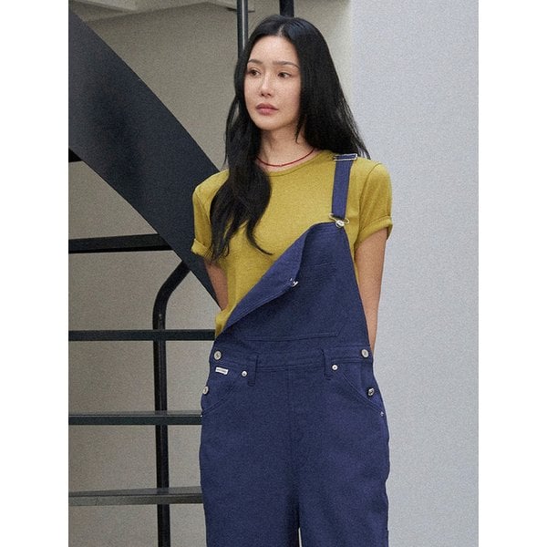 모르브 커브넥 반팔탑(올리브)