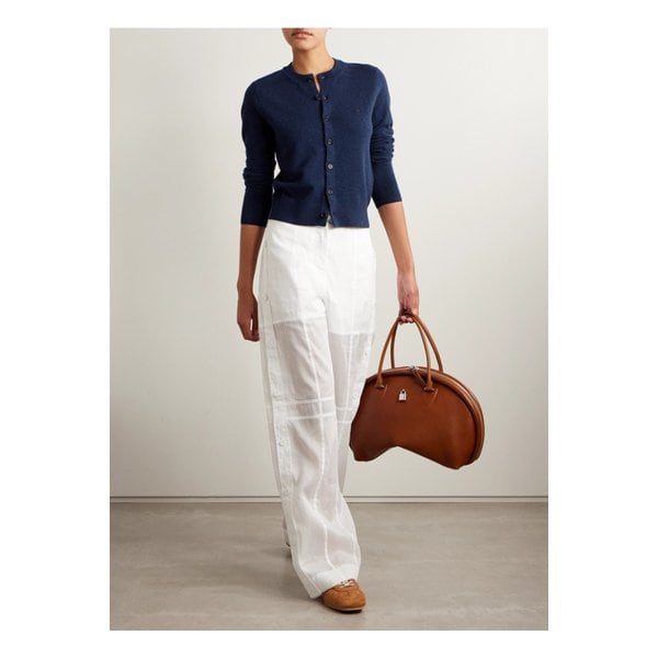 아플리케 울 가디건 네이비 46376663162871133