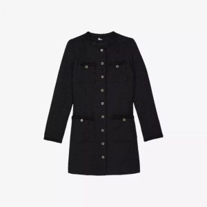 이스퀘어 5462420 THE KOOPLES Round-neck patch-pocket woven mini dress