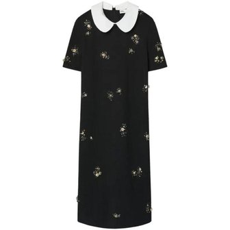 토리버치 25SS 토리버치 미디 원피스 165315001 BLACK DOM