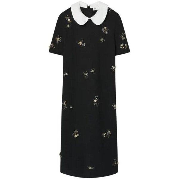 25SS 토리버치 미디 원피스 165315001 BLACK DOM