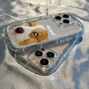 아이폰 14 13 12 프로 맥스 귀여운 댕댕이 강아지 캐릭터 투명 실리콘 범퍼 케이스