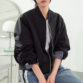 로웰 소매 체크 블루종_P415299986
