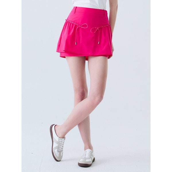 [LESSA18PK] 레이어드 셔링 스커트 PINK