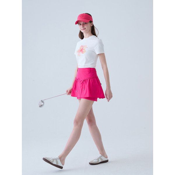 [LESSA18PK] 레이어드 셔링 스커트 PINK