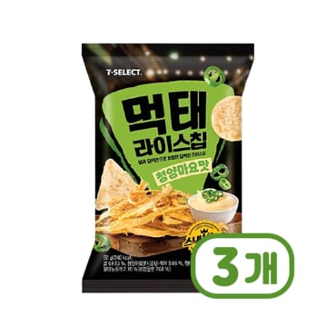  세븐일레븐 먹태 라이스칩 청양마요맛 봉지스낵 50g x 3개