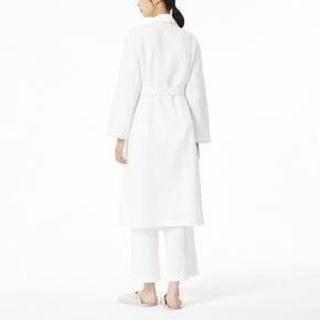 여 이중지 파자마 로브(WHITE / LIGHT BEIGE)