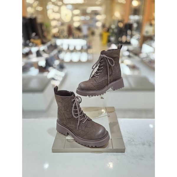 [시흥점] 여성 4센티 빈티지 누벅소재 워커 앵클부츠 (712546029)