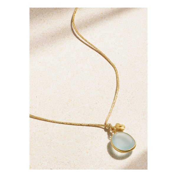 피파 스몰 18k 골드 코드 아쿠아마린 네크리스 블루 1647597336207102