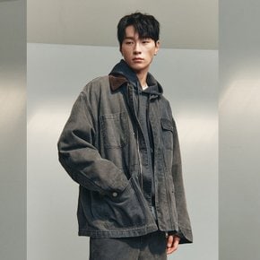 [MEN] 코듀로이카라 피그먼트 워커 점퍼 9155313135 BLACK