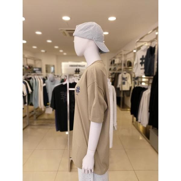 [여주점] 남여공용 드리피 로고 티셔츠 카키 BA252TS009KH