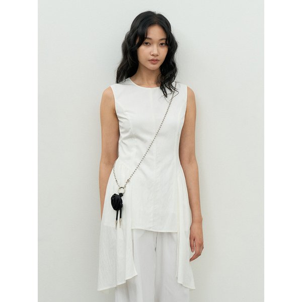 DRAPE UNBALANCED BLOUSE IVORY MBESTO011IV