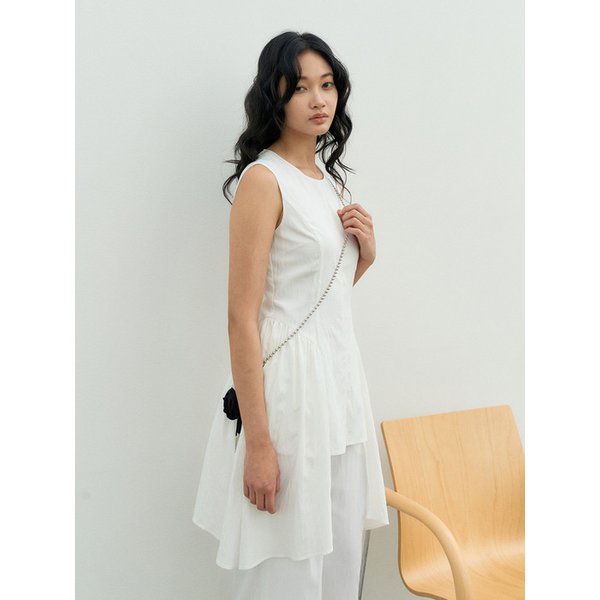 DRAPE UNBALANCED BLOUSE IVORY MBESTO011IV