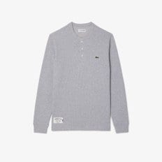 (남성)와플 헨리넥 긴팔티(TH0035-55G CCA)멜란지그레이