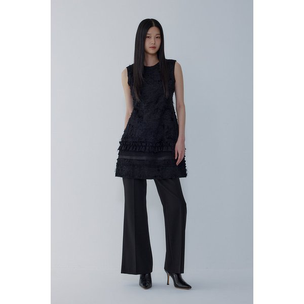 프린지 슬리브리스 드레스 7115437Z01199