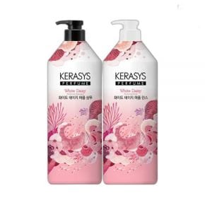 애경 케라시스 퍼퓸 화이트 데이지 샴푸/린스 1000ml x 2개